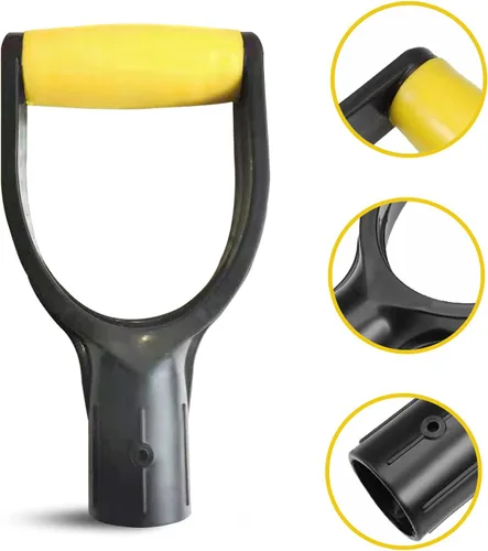 Miniatura 3 de Mango de pala de plástico con agarre en D, diámetro interior de 32 mm para pala de nieve, herramienta de excavación y rastrillado, accesorio