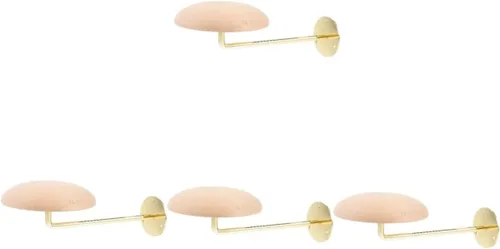 Amosfun 4 unids sombrero Rack Cap para hombres sombreros para hombres Perchero de madera perchero sombrero estante de exhibición sombrero estante de