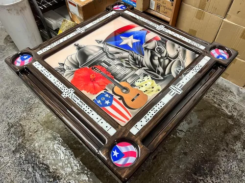 Miniatura 2 de Mesa de Dominó Puertorriqueña de Domino Tables by Art