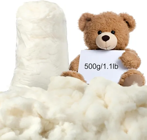 Miniatura 8 de Relleno de Algodón de 250g/0.55lb para Animales de Peluche, Almohada Suave, Relleno de Fibra de Algodón Natural, para Juguetes, Decoraciones