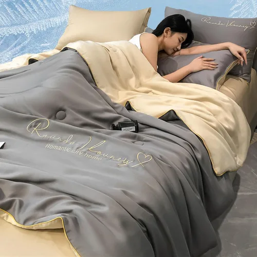Miniatura 15 de Edredón fino de verano, tamaño Queen, manta refrescante de verano, manta refrescante para personas que duermen con calor y sudores nocturnos, 59 x