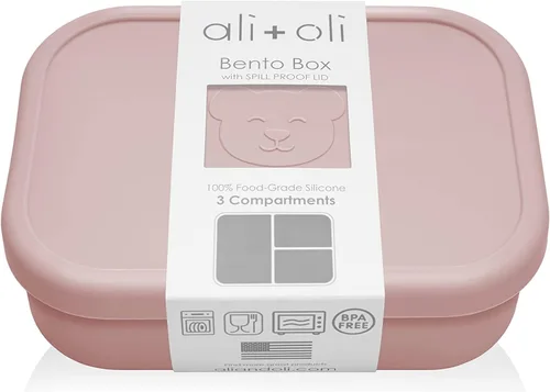 Miniatura 15 de Ali+Oli Caja de Bento de Silicona (Azul) Lonchera para Niños, Pequeños, Preescolares y Adultos Sin BPA y a Prueba de Derrames Ideal para Escuela