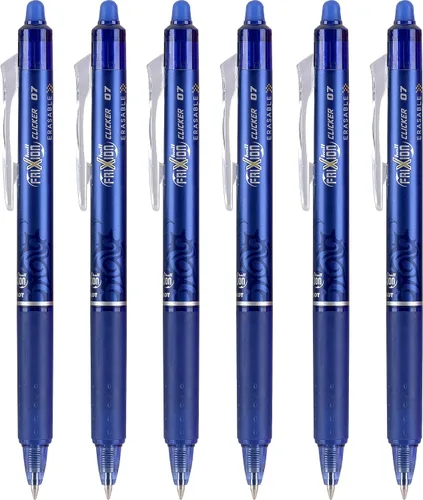 Miniatura 9 de PILOT FriXion Clicker - Bolígrafos de tinta de gel borrables y retráctiles, punta fina, tinta negra, 6 unidades (13601)