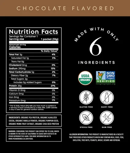 Miniatura 2 de TRUVANI – Polvo de proteína a base de plantas – Proteína orgánica certificada USDA en polvo, vegano, sin OMG, sin gluten