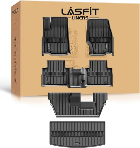 Miniatura 16 de LASFIT Alfombrillas de Piso para Jeep Grand Cherokee L 2021-2025 (SOLO para 6 Asientos Sin Consola Central) Revestimientos de Piso de Automóvil