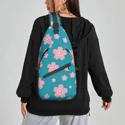 Miniatura 6 de NiuKom Mochila cruzada para el pecho, bolsa cruzada para el hombro, gimnasio, ciclismo, viajes, senderismo, para mujeres y hombres, Primavera