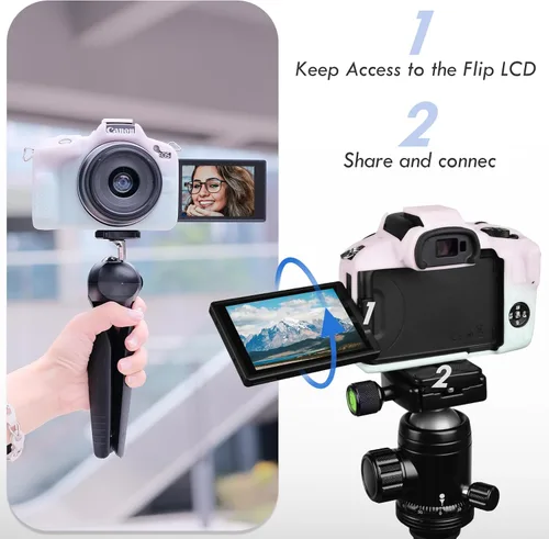 Miniatura 5 de Rieibi EOSR50 EOS R50 Funda, Funda Protectora de Silicona Suave para Cámara Canon EOS R50 EOSR50 Vlogging, Funda Ligera para Cámara EOS R50 Cubierta