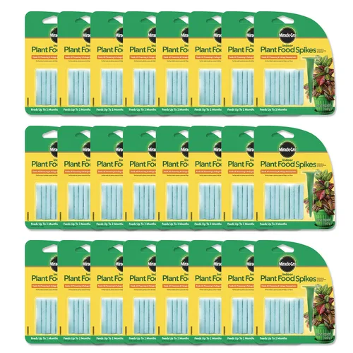 Miracle-Gro Picos para alimentos para plantas de interior, fertilizantes para plantas, 1.1 onzas, 24 pinchos/paquete (paquete de 24)