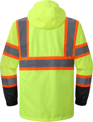 Miniatura 7 de JKSafety Chaqueta y pantalones de lluvia reflectantes de alta visibilidad para hombres y mujeres, equipo de lluvia impermeable para agricultura