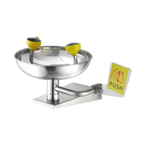 Miniatura 9 de VEVOR Estación de lavado de ojos de emergencia, unidad de lavado de ojos montada en pared de acero inoxidable, lavabo de primeros auxilios para ojos