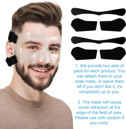 Miniatura 5 de Nose Guard for Broken Nose, Adjustable Face Shield Mask with Pads Sports Face Mask Protector for Adults and Teens Basketball Soccer Sports