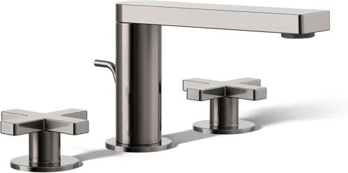 Kohler 73060-3-TT Composed Grifo de lavabo de baño con asas cruzadas, 1.2 gpm, titanio vibrante