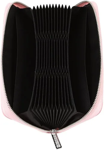 Miniatura 2 de Cynure Cartera grande de cuero con cierre RFID para mujer 36 ranuras