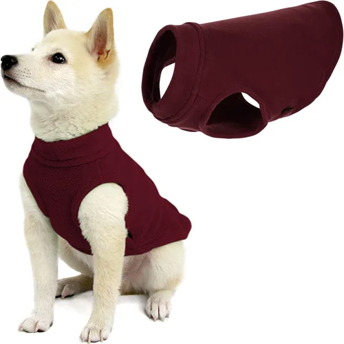 Miniatura 50 de Gooby - Chaleco de Vellón Elástico, Chaleco de Vellón Tipo Pullover Chaqueta Suéter para Perros, Azul Argyle, Extra Pequeño