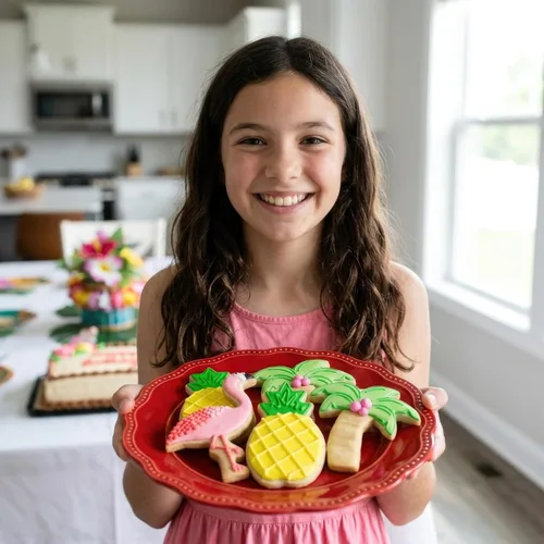 Juego de 3 cortadores de galletas hawaianos tropicales de Ann Clark fabricados en Estados Unidos, flamenco, palmera, piña