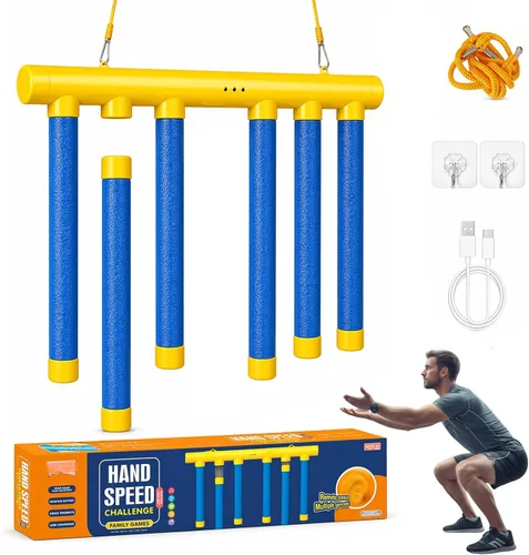 Reflex Drop Sticks Challenge, herramienta de entrenamiento de reacción de palos caídos, palos de captura de velocidad ajustable para coordinación