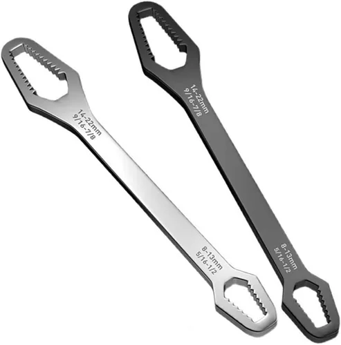 2 llaves Torx universales de doble cabeza autoaprietadas, 0.315 in - 0.866 in, herramientas de reparación de llaves universales autoaprietadas,