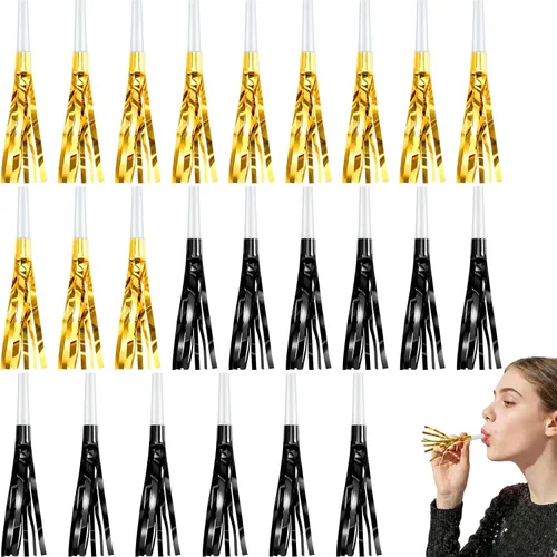 Deekin 200 unidades de sopladores de fiesta que hacen ruido, cuernos, sopladores de ruido para Halloween, Navidad, cumpleaños, deportes, Año Nuevo,