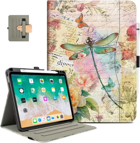 Vimorco Estuche de Cuero para iPad Air 4ª/5ª 10.9, para iPad Air 11 6ª M2, para iPad Pro 11 pulgadas 4ª/3ª/2ª/1ª Generación, Soporte para Lápiz, Asa