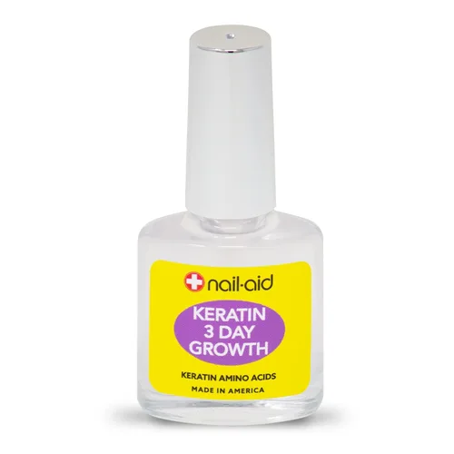 Miniatura 3 de Nail-Aid - Tratamiento y fortalecedor de uñas con queratina para crecimiento en 3 días, transparente, 0.55 onzas líquidas