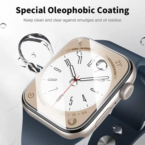 Miniatura 3 de LK Paquete de 6 protectores de pantalla para Apple Watch Series 9 Series 8 Series 7 de 1.614 pulgadas, película de poliuretano termoplástico Azul
