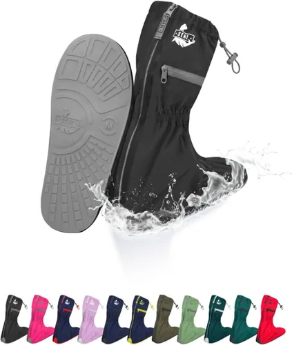 SEAL Fundas impermeables para zapatos, fundas reutilizables para zapatos de lluvia con suela antideslizante y cremalleras grandes, fundas