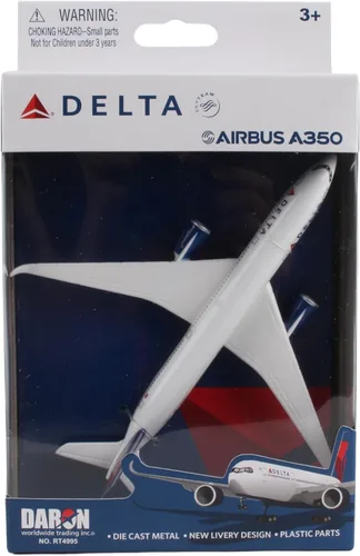 Miniatura 2 de Daron Avión de Juguete – Delta Air Lines Airbus A350 – Modelo de Avión de Juguete de Metal Fundido a Presión con Piezas de Plástico para Niños a