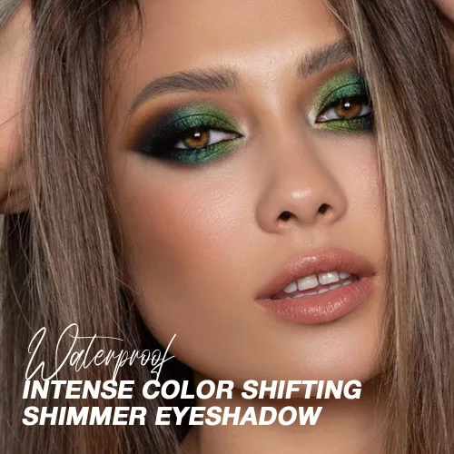 Miniatura 3 de evpct Paleta de maquillaje para sombras de ojos con brillo de camaleón verde bosque, purpurina metálica, efecto duocromático, multicromático