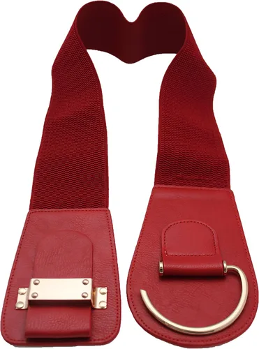 Miniatura 117 de TFJ - Cinturón ancho de moda para mujer, cintura alta, hebilla de gancho de metal dorado, talla XS, S, M, L, XL