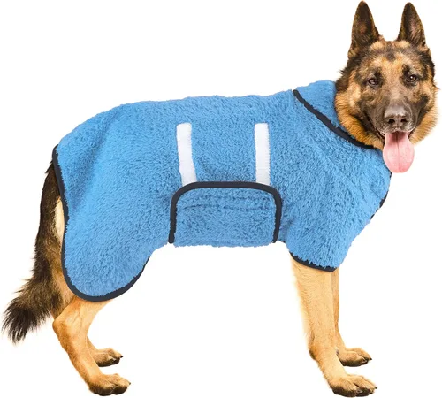 Miniatura 8 de Bienbee Bata de baño para perro, de secado rápido, súper absorbentes, para perros pequeños, medianos y grandes, abrigo de secado para después