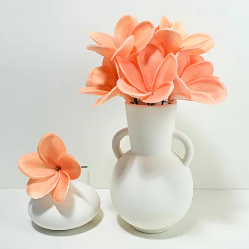 Miniatura 33 de Regalos de Cumpleaños para Mujeres 8pcs Flores Rosa Claro PU Tacto Real Flores Regalos para Mujeres para Navidad Flores Artificiales para Bricolaje
