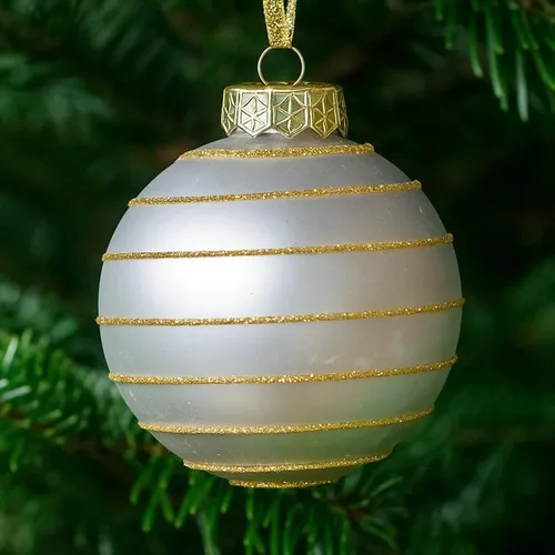 Miniatura 10 de Paquete de 28 adornos de bolas de Navidad doradas y plateadas para decoraciones de árboles - Juego de bolas de plástico irrompibles, carámbanos