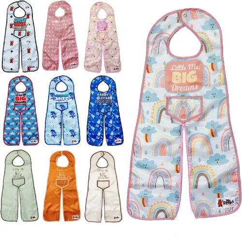 Miniatura 10 de Moore of Rachel's New Mr. Zippy - Baberos impermeables de cuerpo completo súper suaves en bonitos diseños para bebés de 6 a 36 meses
