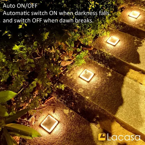 Miniatura 8 de Luces solares de cubierta, luz de muelle para calzada y pasarela, energía solar, para exteriores, escalera, camino, lámpara LED para patio trasero