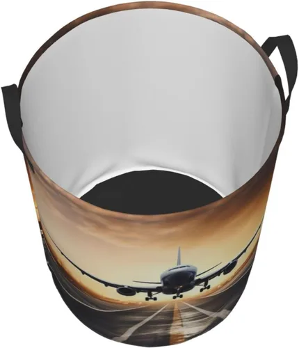 Miniatura 3 de backpack airplane print Circular Hamper Waterproof Storage Bin Organizer Basket Laundry Hamper With Handles For Clothes Toys Small