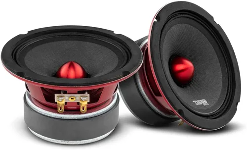 Miniatura 6 de Altavoz DS18 PRO de rango medio, cúpula en compresión de aluminio roja, altavoces de puerta de audio de alta calidad para auto o camión sistema