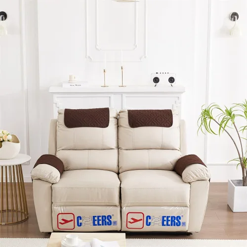 Miniatura 19 de 3 fundas reclinables, fundas de brazo de sherpa para silla reclinable con bolsillos de almacenamiento, funda para reposacabezas para silla