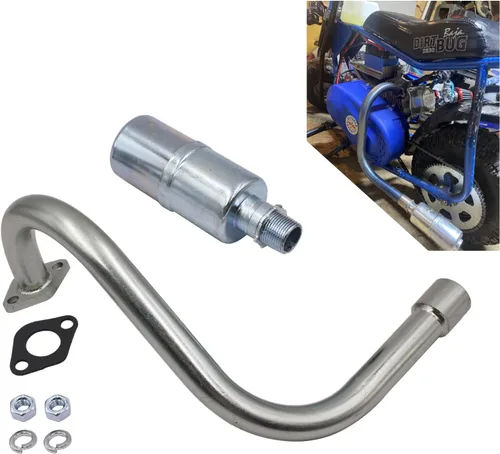 Escape con silenciador para Hemi Predator 212cc 6.5hp Honda GX160 GX200 Powerhorse 208cc DuroMax 7 Hp Go Kart y Mini Moto