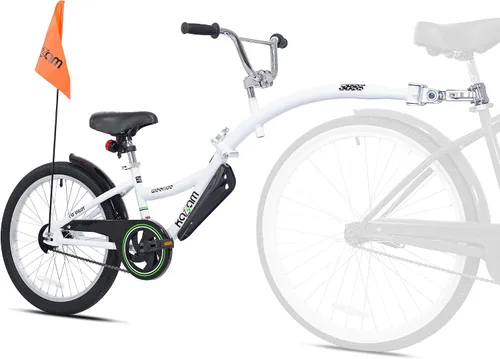 Miniatura 9 de KaZAM Co-Pilot - Remolque de bicicleta de 20 pulgadas con vástago BMX ajustable y manillar, marco de aluminio ligero y sillín acolchado