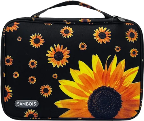 Funda organizadora de correa de reloj para Apple Watch, organizador portátil para 35 correas, bolsa de almacenamiento de correa de viaje para Girasol