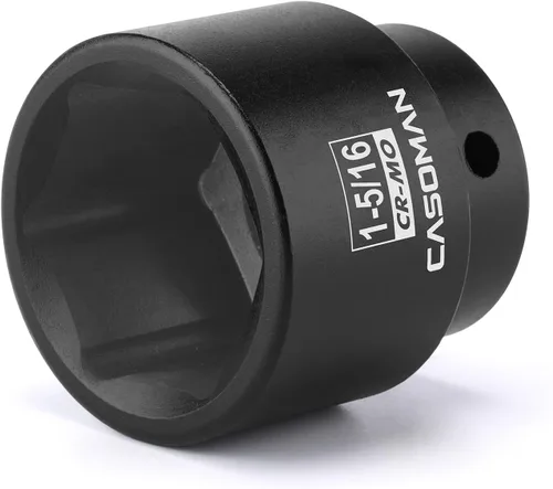 Miniatura 16 de CASOMAN Enchufe de impacto de 6 PT de 1/2" x 1.378 in de profundidad, CR-MO, 1/2 pulgada de transmisión de 6 puntos para una fácil extracción