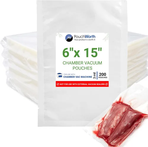 Miniatura 10 de 500 bolsas transparentes de 10 x 13 pulgadas, bolsas para máquina de cámara de 3 mil, bolsas de sellado al vacío de cámara precortadas, bolsa