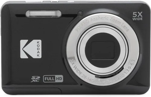 Miniatura 4 de Cámara digital Kodak PIXPRO FZ55 (negra) + Funda negra para cámara de punto y disparo + Tarjeta de memoria SD de 64 GB Transcend + Cartera