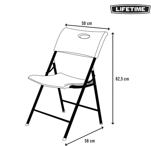 Miniatura 3 de Lifetime 80739 Pack de sillas plegables, color blanco x 4