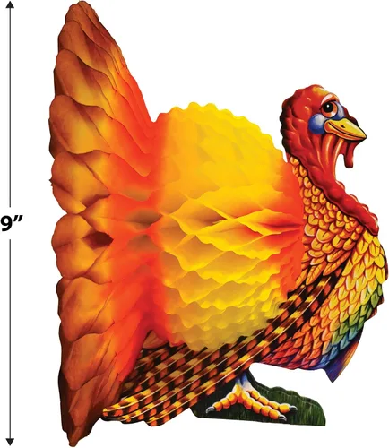 Miniatura 3 de Beistle Centro de mesa de pavo de tejido de 12 pulgadas; 3/Pack99066