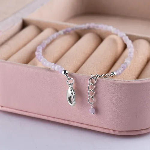Miniatura 27 de Yanara Stone Bracelets For Women Beads Dainty Gemstones Jewelry for Women Birthstone, Chakra Energy Healing Crystals, Silver Plated Chain 8 inch