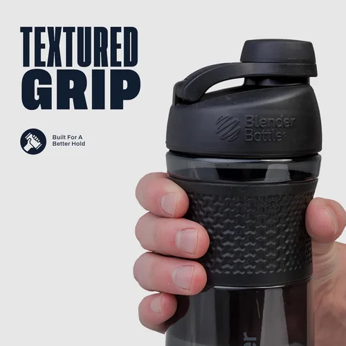 Miniatura 3 de BlenderBottle SportMixer Botella mezcladora perfecta para batidos de proteínas y pre entrenamiento, 20 onzas, color ciruela