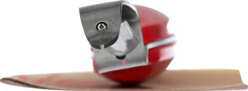 Miniatura 7 de Natural Home Pelador moldeado de bambú y acero inoxidable, rojo cereza
