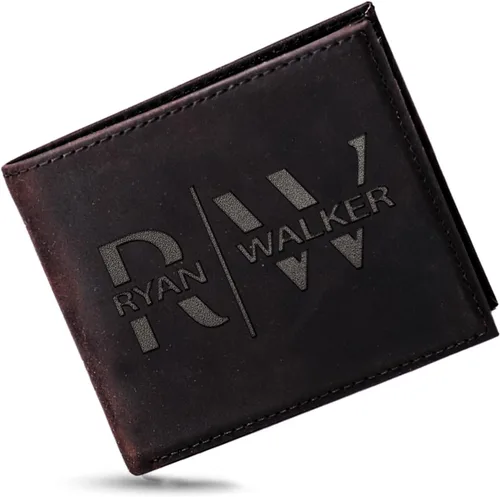Miniatura 10 de Billeteras de cuero personalizadas para él, novio, marido, hombre, hijo, billetera plegable grabada para hombres, billeteras, regalo de hombre