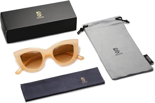 Miniatura 28 de SOJOS Retro Small Vintage Cat Eye Sunglasses for Women Cute Fashion UV400 Sunnies SJ2939